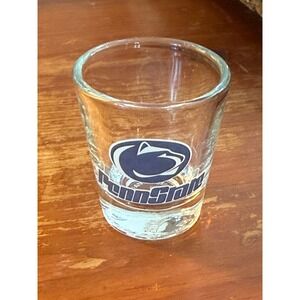 Penn State Nittany Lions Shot Glass Clear Blue White NCAA Collegiate Barware